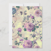 紫のバラ 招待状 (正面)