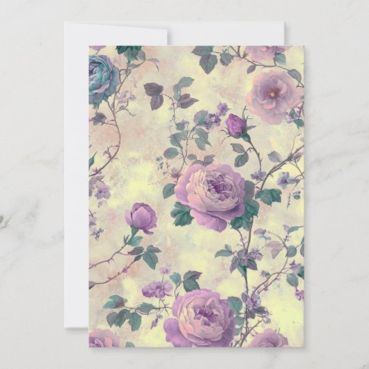 紫のバラ 招待状 (正面)