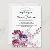 紫のバラ 招待状 (正面)