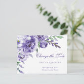 紫のバラ |日エレガント付の水彩変化 案内ポストカード (スタンド正面)