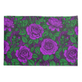 紫のバラ 枕カバー (裏面)