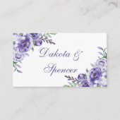 紫のバラ |水エレガント色フローラサイト エンクロージャーカード (正面)