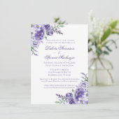 紫のバラ |水エレガント色フローラボーホ 招待状 (スタンド正面)