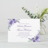 紫のバラ |水エレガント色フローラボーホ 招待状 (スタンド正面)