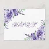紫のバラ |水エレガント色フローラ応答 案内ポストカード (正面)