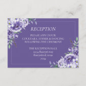 紫のバラ |紫エレガント色フローラ水彩 エンクロージャーカード (正面)