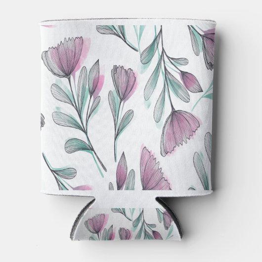 紫のバラ 缶クーラー (正面)