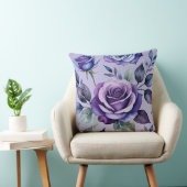 紫のバラ（青） クッション (椅子)