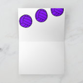紫のバレーボ感謝していール サンキューカード (内部)