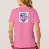 紫のバーディTシャツ Tシャツ (裏面)