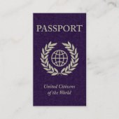 紫のパスポート 名刺 (正面)