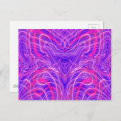紫のパタサイケデリックーン ポストカード (正面/裏面)