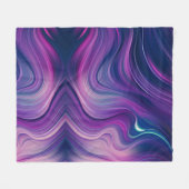 紫のパッションフリースブランケット。 フリースブランケット (正面(横))