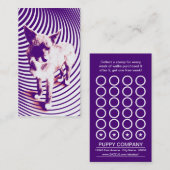 紫のパップパンチカード ロイヤリティカード (正面/裏面)