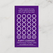 紫のパップパンチカード ロイヤリティカード (裏面)