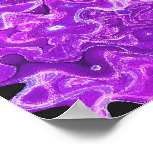 紫のパフ ポスター (角)