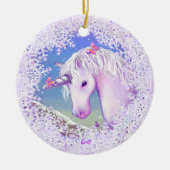 紫のパラダイス&スノー セラミックオーナメント (正面)