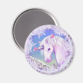 紫のパラダイス&雪 マグネット (正面/裏面)