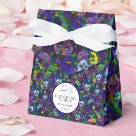 紫のパンジー 特別な贈り物 テント ラベル付き フェイバーボックス
