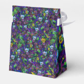 紫のパンジー 特別な贈り物 テント ラベル付き フェイバーボックス (裏面サイド)