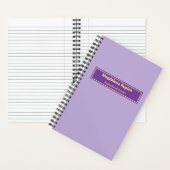 紫のパーソナライズされたフローラ聖句 ノートブック (内側)