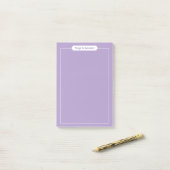 紫のパーソナライズされたメモ帳、カスタマイズ可能 ポストイット (デスク上)