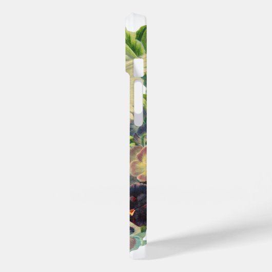 紫のビクトリアンパンジーの花とイースターエンジェル Case-Mate iPhoneケース (裏面 / 左)