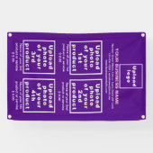 紫のビジネス製品バナー 横断幕 (横)