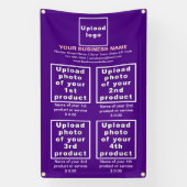 紫のビジネス製品バナー 横断幕 (縦)