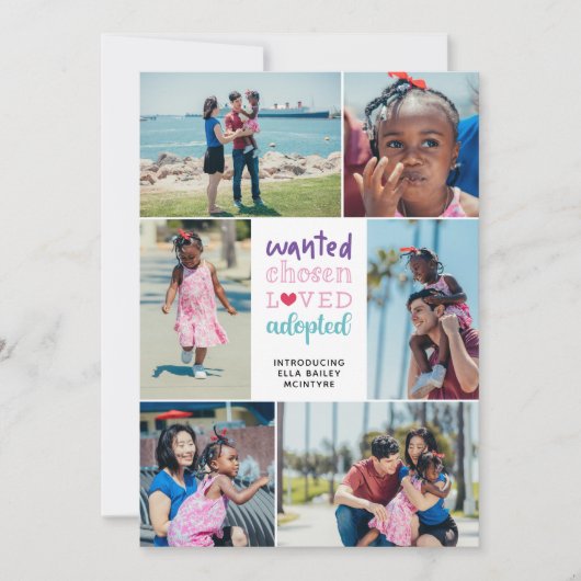 紫のピンクが指名手配の愛用写真 案内状 (正面)