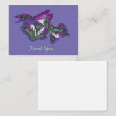 紫のピンクとペリウィンクル ノートカード (正面/裏面)