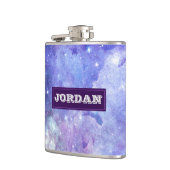 紫のピンクと白の背景 フラスク (左)