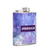 紫のピンクと白の背景 フラスク (右)