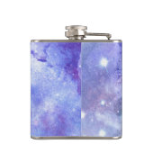 紫のピンクと白の背景 フラスク (裏面)