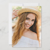 紫のピンクのグリッターナースのピン留め式 招待状 (裏面)