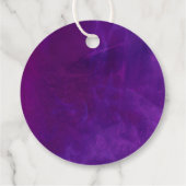 紫のピンクのヴィンテージバラエレガントなウェディングヨ フェイバータグ (裏面)