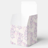 紫のピンクの鳥あなた感謝していの結婚式の引き出物ボックス フェイバーボックス (オープン)