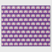 紫のピンクカメラ ラッピングペーパー (フラット)