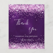 紫のピンクグリッターが輝感謝していく (正面)