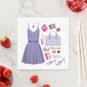 紫のファッションセット スタンダードランチョンナプキン (インサイチュ)