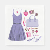紫のファッションセット スタンダードランチョンナプキン (正面)