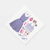 紫のファッションセット スタンダードランチョンナプキン (角)