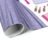 紫のファッションセット ラッピングペーパー (ロールコーナー)