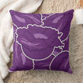 紫のファンキー白菜 クッション (ブランケット)