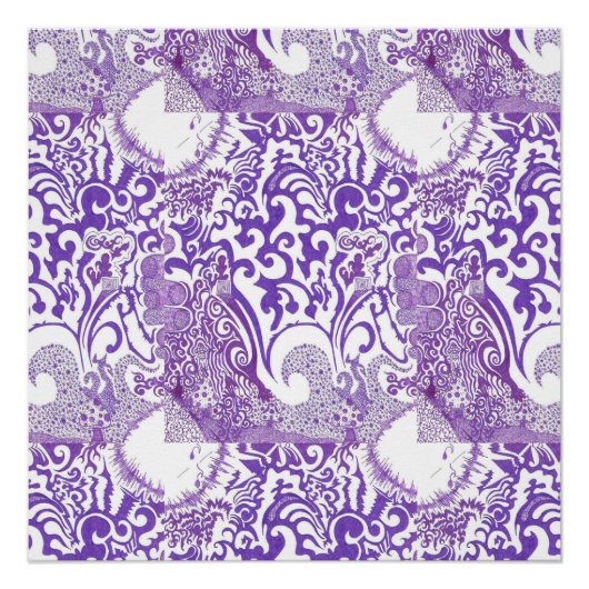 紫のファンクポスター ポスター (正面)