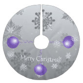 紫のファンシークリスマス飾りツリースカート ブラッシュドポリエステルツリースカート (正面)