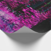 紫のファンタジーを持つ神秘的な葉森林 ラッピングペーパー (角)