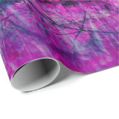 紫のファンタジーを持つ神秘的な葉森林 ラッピングペーパー (ロールコーナー)