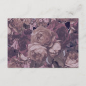 紫のファンタジーフローラバラ結婚式RSVPカード 出欠カード (裏面)