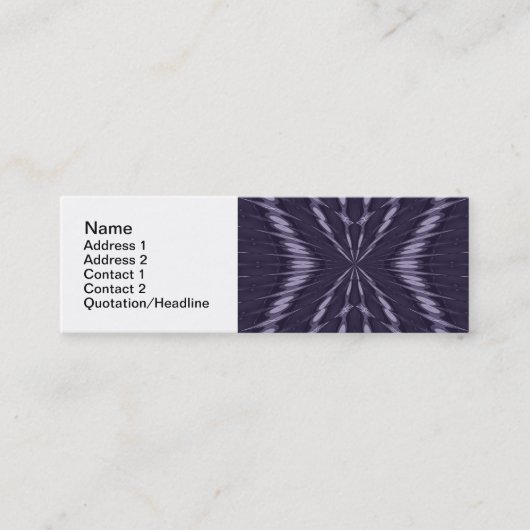 紫のファンタジー名刺テンプレート スキニー名刺 (正面)